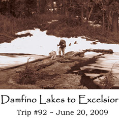 Trip 92 Excelsior Pass via Damfino Lakes 06-20-09